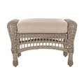 Bold Fontier Saturn Collection Outdoor Garden Patio Ottoman - Light Brown BO2690288